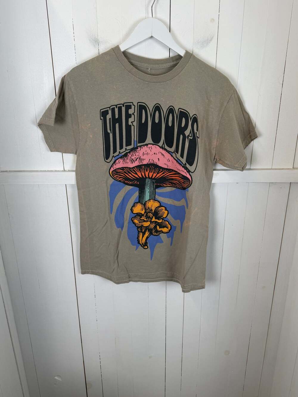 The Doors Beige Cotton T-Shirt Men's Medium Pre-Owned